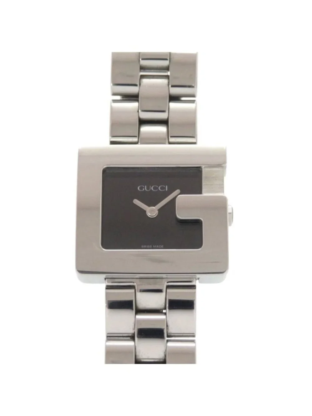 Gucci SS Black Quartz Watch Dial
